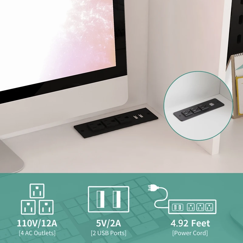 Simplie Fun 2-in-1 Space-Saving L-Shaped Corner Desk with Ample Storage