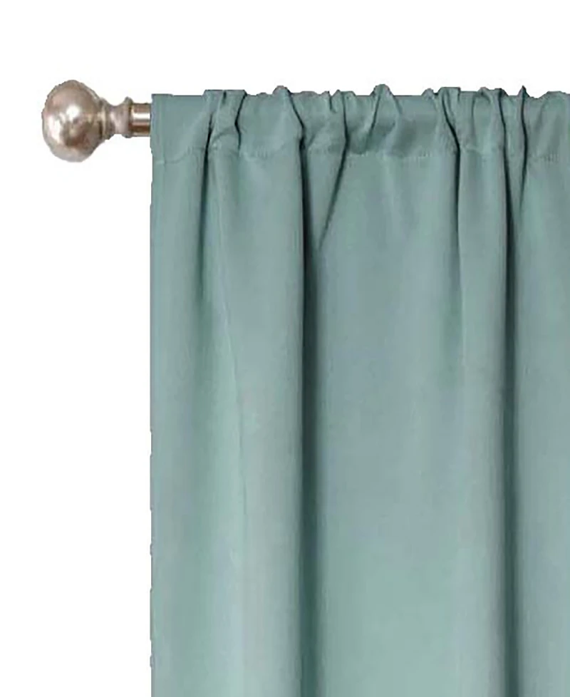 Superior Solid Classic Modern Wrinkle Resistant Room Darkening 2-Piece Curtain Set with Rod Pocket