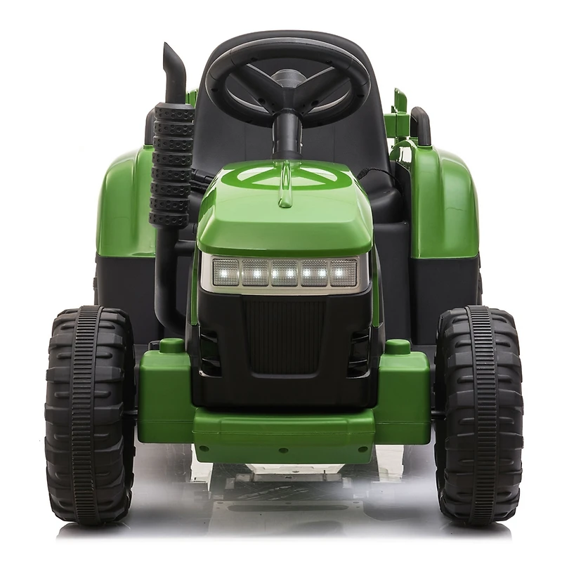 Streamdale Kids Ride-On Tractor with Trailer & Lights, Perfect Gift for Ages 3-6