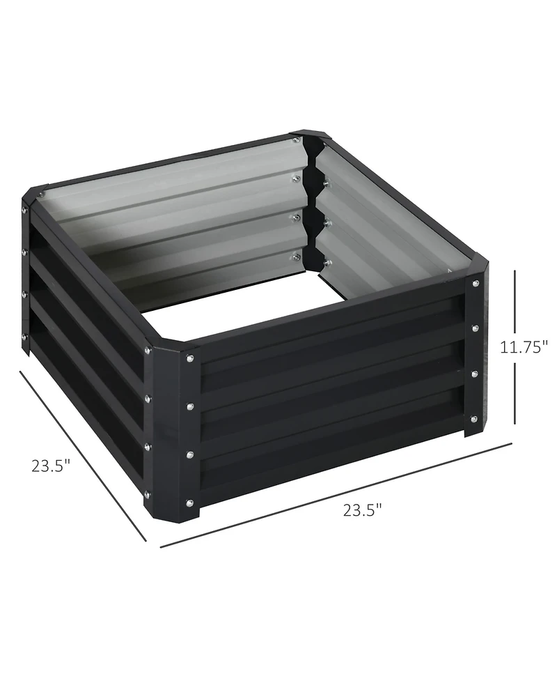 Stylish & Durable 2-Pack Elevated Garden Planters with Open Bottoms