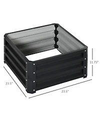 Stylish & Durable 2-Pack Elevated Garden Planters with Open Bottoms