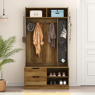 Streamdale Sleek Hall Tree with Storage and Shoe Bench