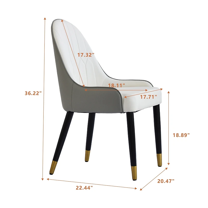Simplie Fun Modern Upholstered Dining Chair with Space-Saving Design