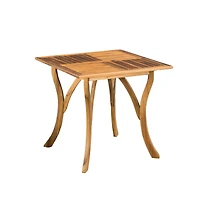 Streamdale Furniture Chic Modern Acacia Wood Square Patio Table