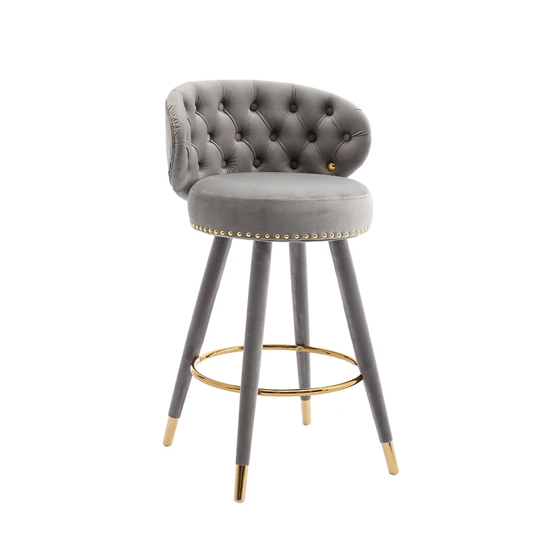 Streamdale Set of 2 Solid Wood Counter Height Bar Stools