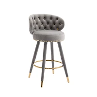 Streamdale Set of 2 Solid Wood Counter Height Bar Stools