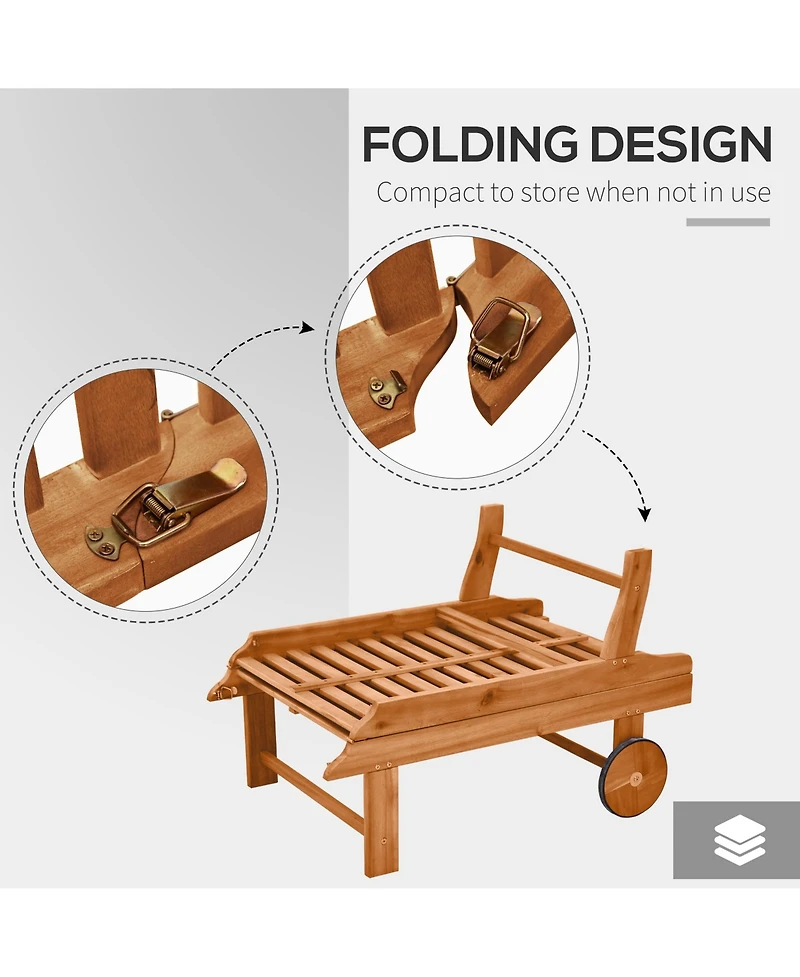 Simplie Fun Acacia Wood Chaise Lounge Foldable, Adjustable, Weather-Resistant