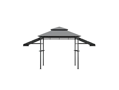 Slickblue 13.5 x 4 Feet Patio Bbq Grill Gazebo Canopy with Dual Side Awnings