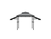 Slickblue 13.5 x 4 Feet Patio Bbq Grill Gazebo Canopy with Dual Side Awnings