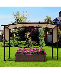 Slickblue Outdoor Canopy Shade Cover with Copper Grommets & 4 Straps