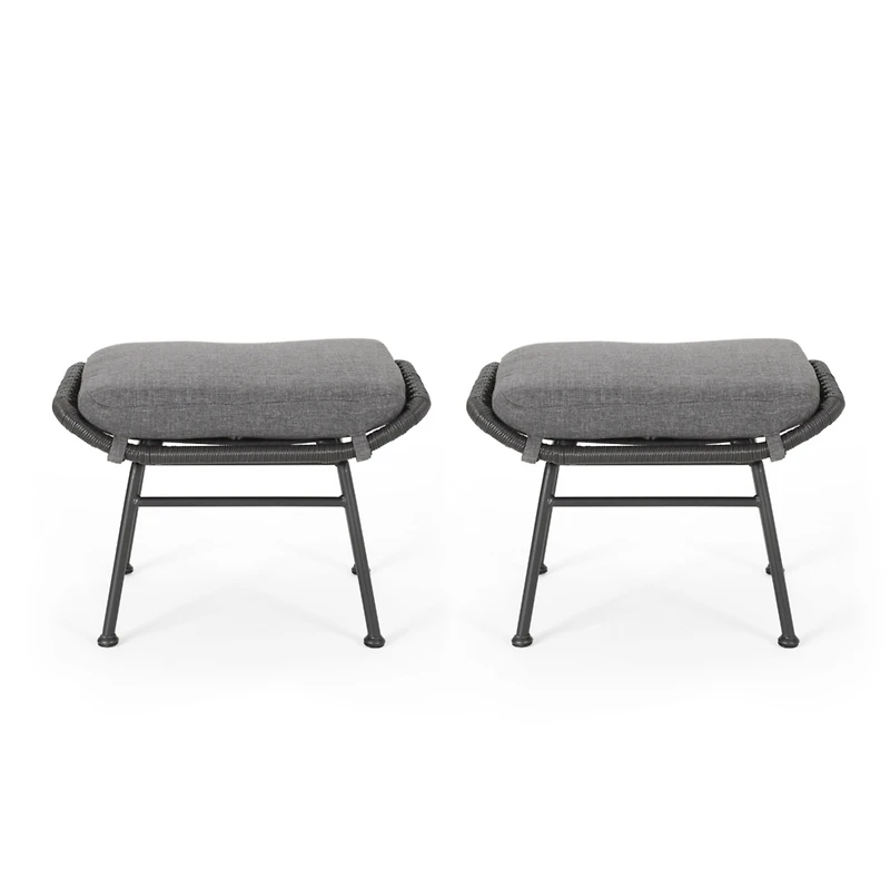 Streamdale Boho Rattan Ottoman Set Comfort & Style Outdoors
