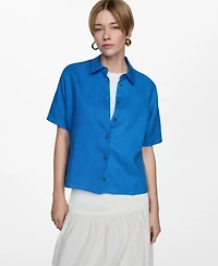 Mango Women's Linen 100% Shirt