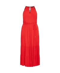 City Chic Plus Stacey Halter Neck Maxi Dress