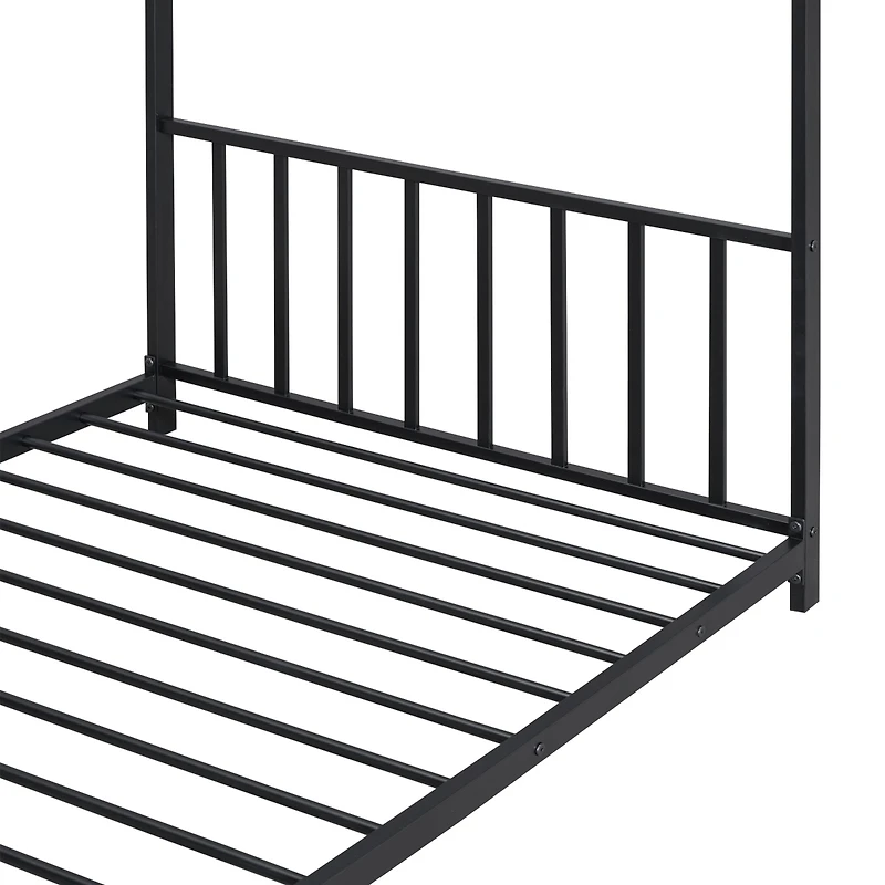 Streamdale Twin Metal House Platform Bed, White