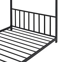 Streamdale Twin Metal House Platform Bed, White