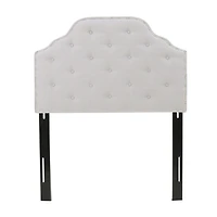 Streamdale Furniture Adjustable Camelback Headboard with Button Tufting and Nailhead Accents