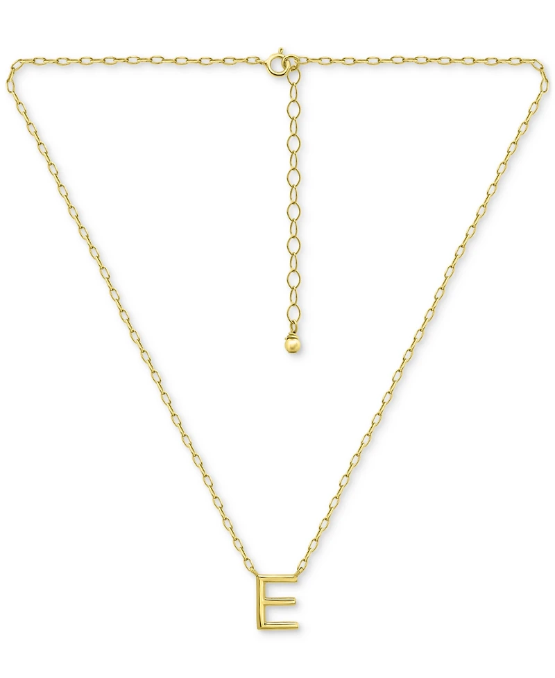 Giani Bernini Initial E Pendant Necklace in 18k Gold-Plated Sterling Silver, 16" + 2" extender, Created for Macy's