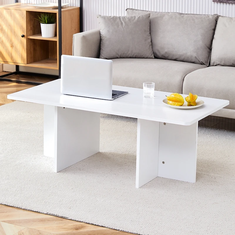 Streamdale Modern Rectangular Mdf Dining Table with Industrial Design
