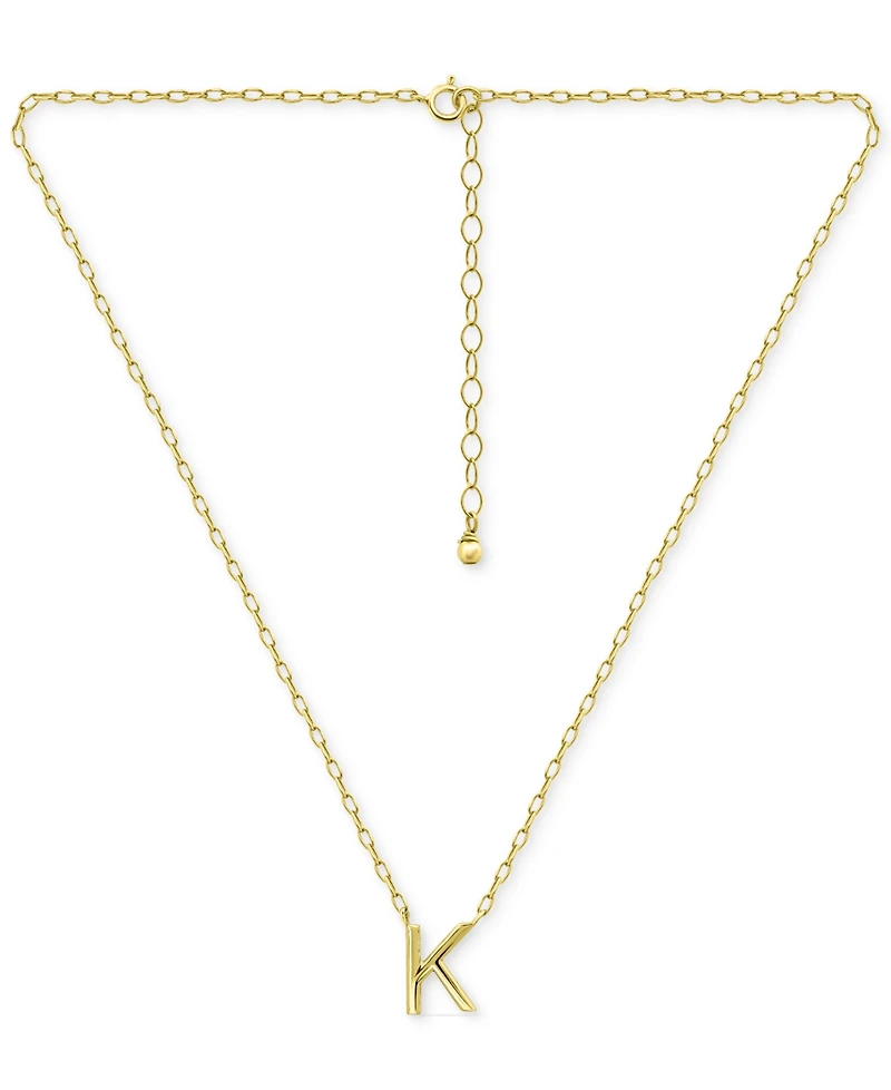 Giani Bernini Initial K Pendant Necklace in 18k Gold-Plated Sterling Silver, 16" + 2" extender, Created for Macy's
