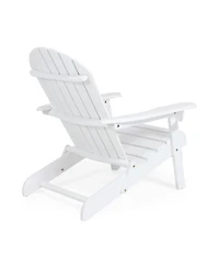 Simplie Fun Rustic Adirondack Chair Acacia Wood, Foldable, Traditional Slats