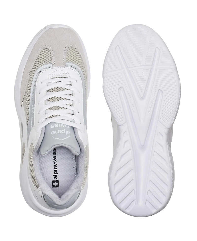 Alpine Swiss Stuart Mens Chunky Sneakers Retro Platform Dad Tennis Shoes