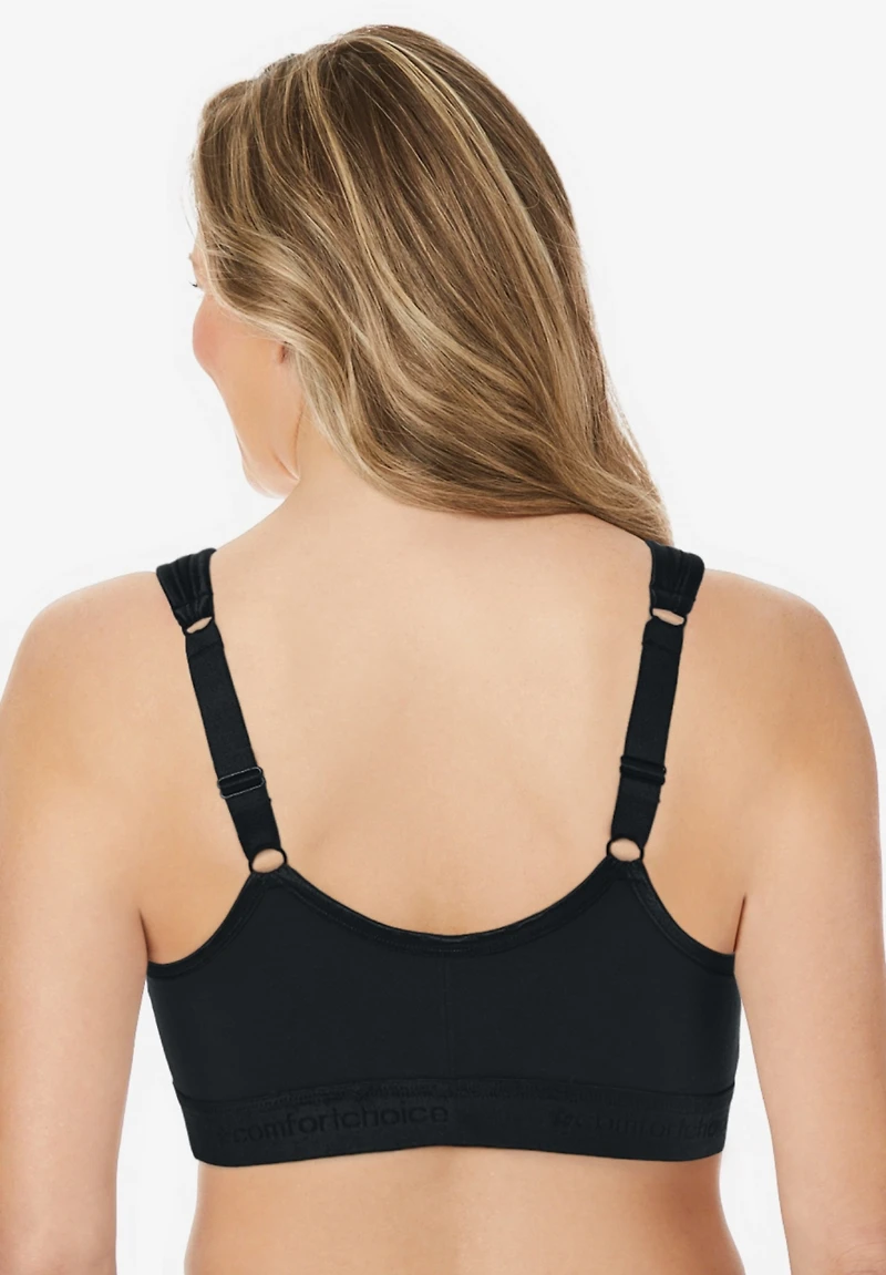 Comfort Choice Women's Plus Wireless Front-Close Lounge Bra