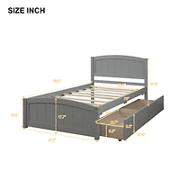 Streamdale Twin Platform Bed With Two Drawers