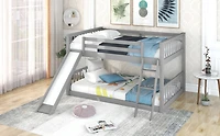 Streamdale Full Over Bunk Bed With Convertible Slide And Ladder