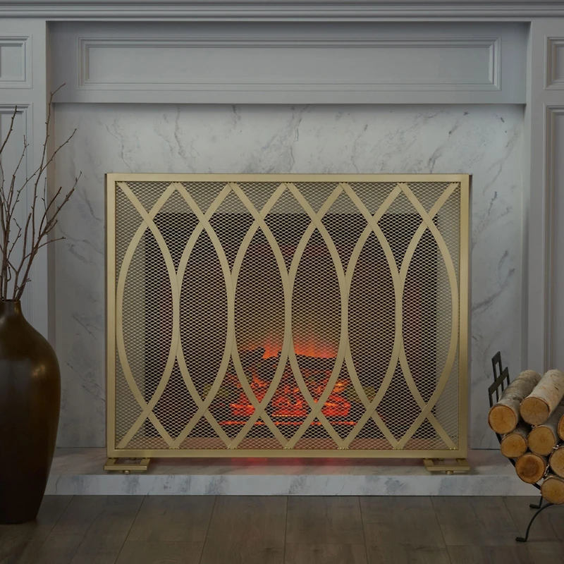 Streamdale Gold Overlap Fire Screen