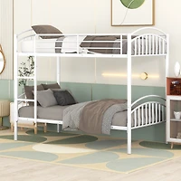 Streamdale Twin Over Twin Metal Bunk Bed, Divided Into Two Beds