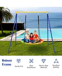 Slickblue Extra Large Heavy Duty A-Frame Steel Swing Stand