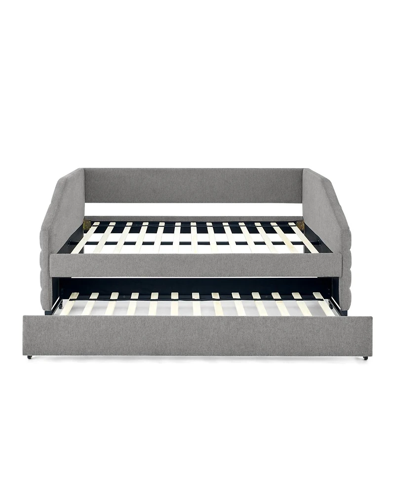 Streamdale Twin Daybed with Trundle & Tufted Headboard