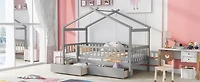 Streamdale Twin Wooden House Bed With Two Drawers