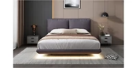Streamdale Queen Size Platform Bed with Usb Ports and Sensor Light