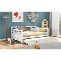 Streamdale Full Daybed Wood Bed With Twin Trundle