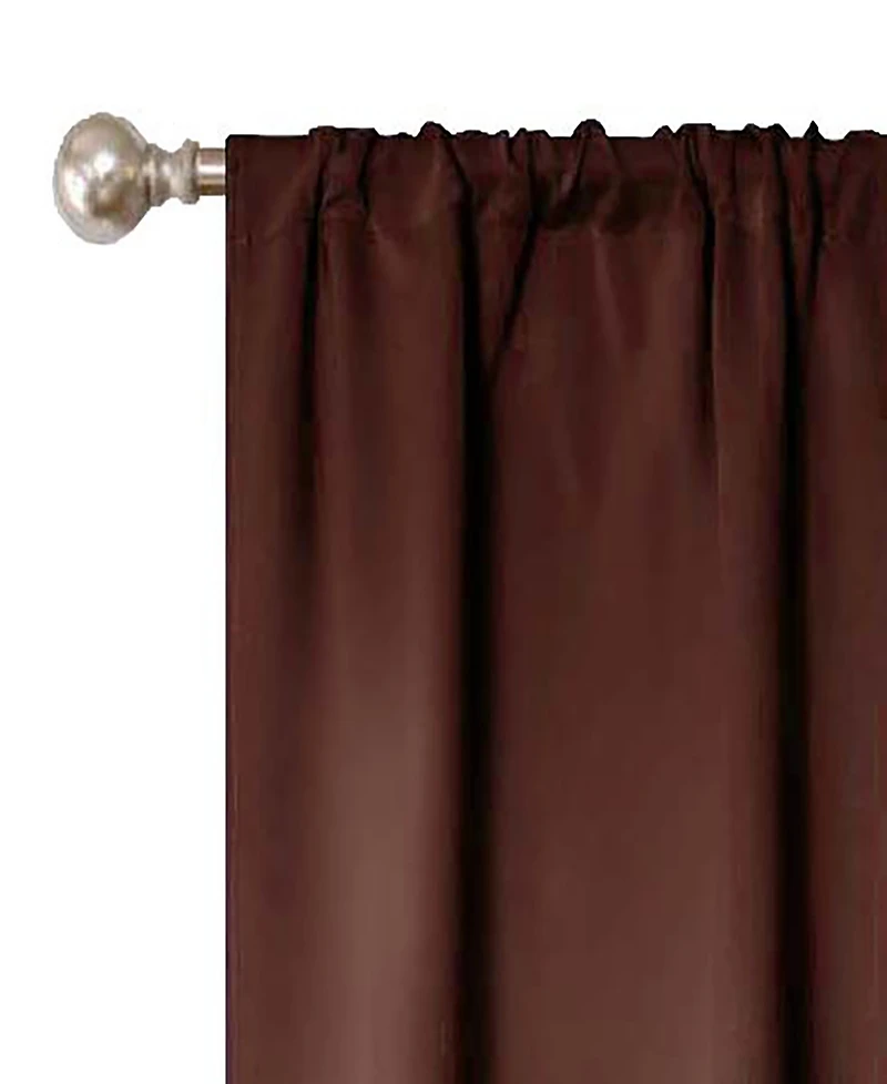 Superior Solid Classic Modern Wrinkle Resistant Room Darkening -Piece Curtain Set with Rod Pocket