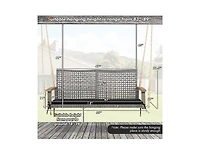 Slickblue 2-Person Patio Wicker Hanging Swing Chair