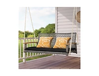 Slickblue 2-Person Patio Wicker Hanging Swing Chair