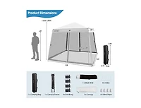 Slickblue 10 x 10 Feet Pop Up Canopy with with Mesh Sidewalls and Roller Bag