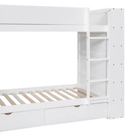 Streamdale Twin Over Bunk Bed With 2 Drawers And Multilayer Cabinet