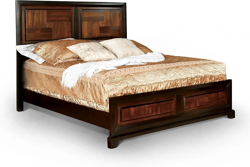 Streamdale Furniture Acacia Walnut Transitional Queen Bed