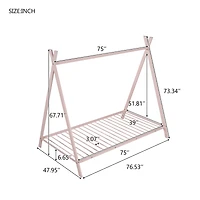 Streamdale Metal Twin Tent House Bed Frame