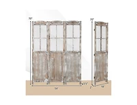 Slickblue 6 Feet Folding Privacy Screen-Coffee