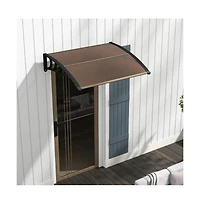 Slickblue Outdoor Front Door Patio Overhang Awning for Sunlight Rain Snow Wind Protection-80 x 40 Inch
