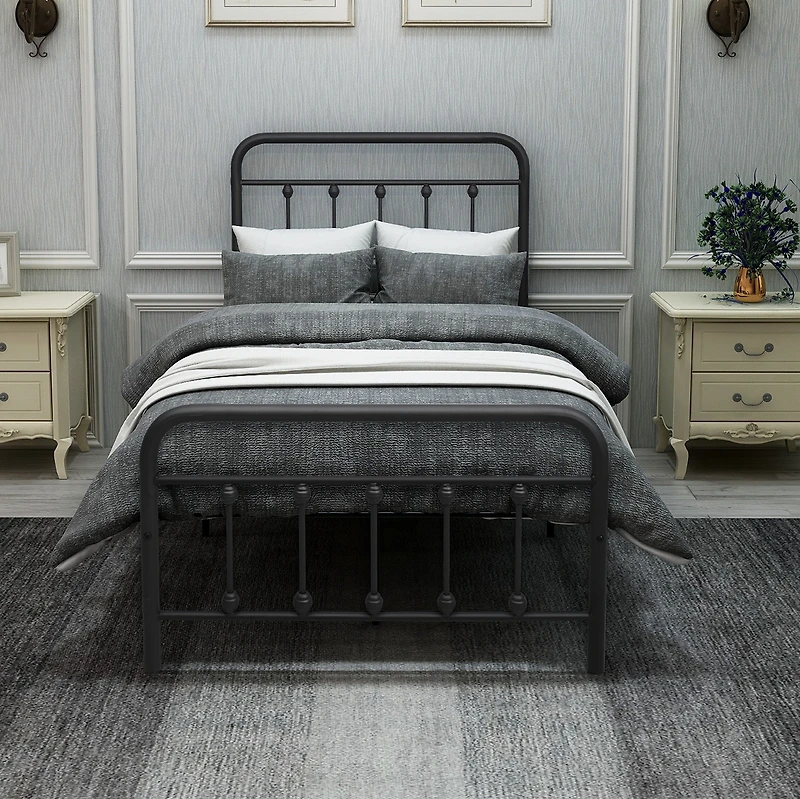 Streamdale Metal Platform Bed Frame With Headboard No Box Spring Needed Twin