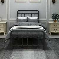 Streamdale Metal Platform Bed Frame With Headboard No Box Spring Needed Twin