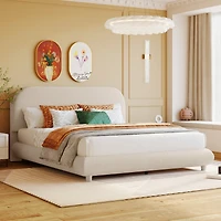 Teddy Fleece Platform Bed - Queen
