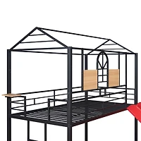 Streamdale Metal Bunk Bed with Slide and House