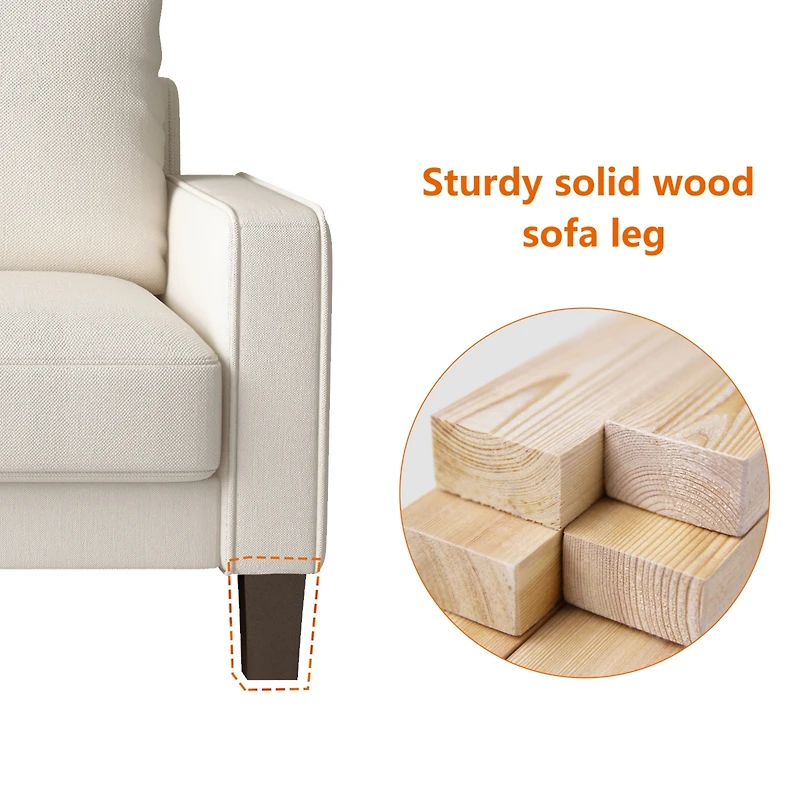 Streamdale Modern Living Room Furniture Loveseat In Fabric