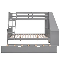 Streamdale 3-in-1 Bunk Bed with Desk, Trundle & Storage